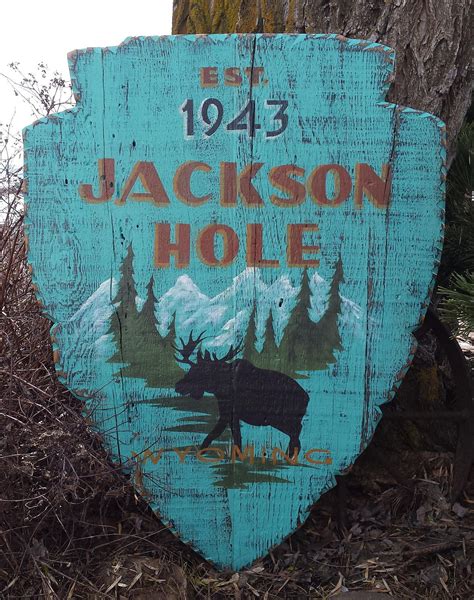 Jackson Hole Wyoming Arrowhead Sign Etsy Jackson Hole Wyoming