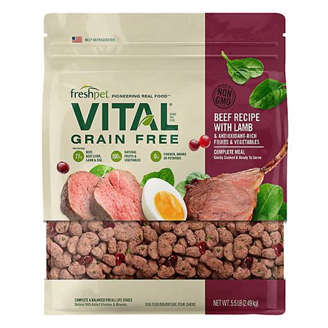 Freshpet Vital Grain Free Complete Meals Beef With Lamb Adult Dog