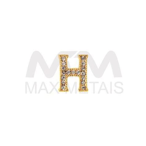 Comprar Letra H Crystal Dourado A Partir De R206 Max Metais