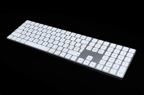 Modern Aluminum Computer Keyboard And Mouse Isolated On White