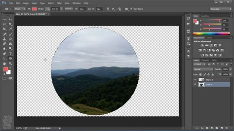 How To Put A Picture In A Circle Shape In Photoshop Youtube