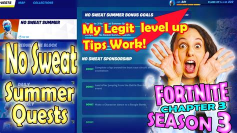Helping Others Complete No Sweat Summer Quests In Fortnite Chapter 3