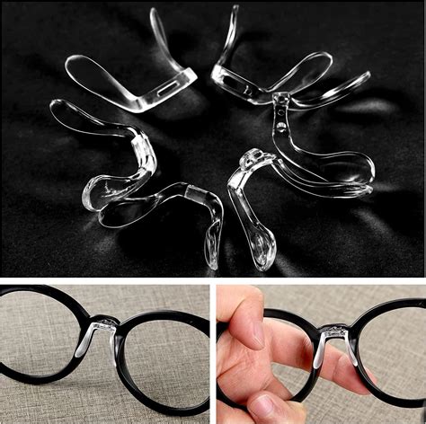 12 Pieces U Shaped Eyeglasses Nose Pads Bridge Plastic Eye Glasses Nose