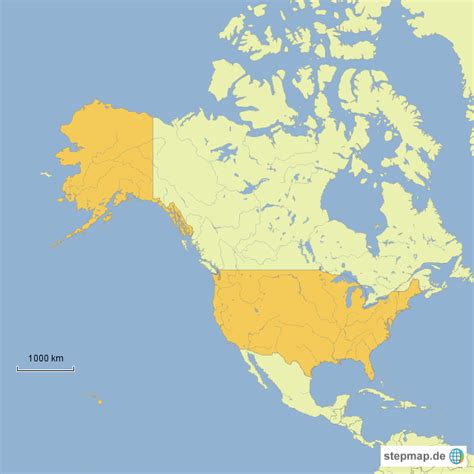 Stepmap Usa Landkarte Für Nordamerika