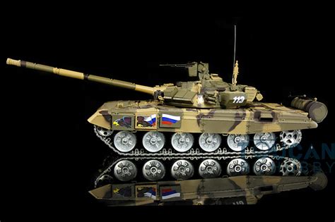 2 4Ghz HengLong 1 16 Scale Russian T90 RTR RC Tank Metal Tracks Wheels