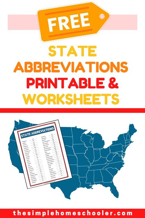 State Capitals List And Abbreviations Printable