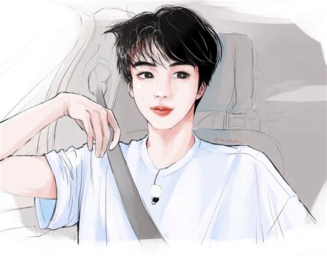 Bts black swan mma performance #btsfanart #blackswan #rm #namjoon #jin #suga #yoongi #jhope #jimin. Bts Jin art image by Rosa María Santiago | Anime, Art, Bts jin