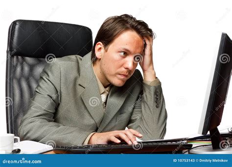 Stressed Businessman Stock Image Image Of Male Dishevelled 10753143
