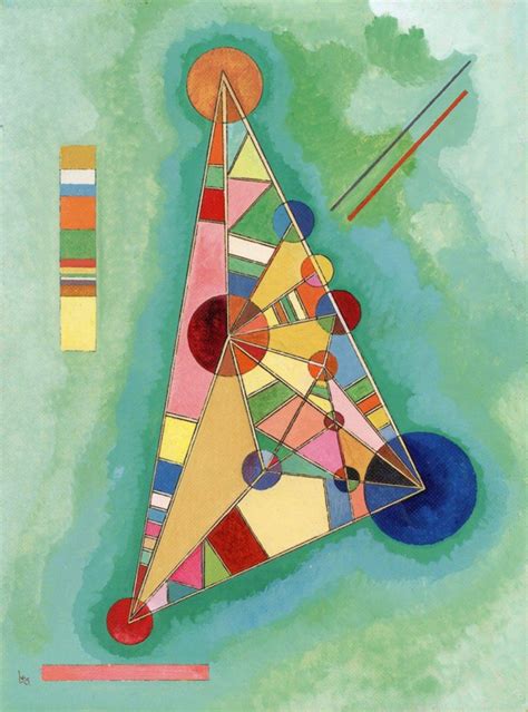 Wassily Kandinsky Multi Colored Triangle 1927 Abstract Canvas Wall