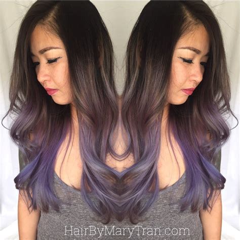 Blended Purple Ombre Balayage Highlights On Asian Hair Yelp