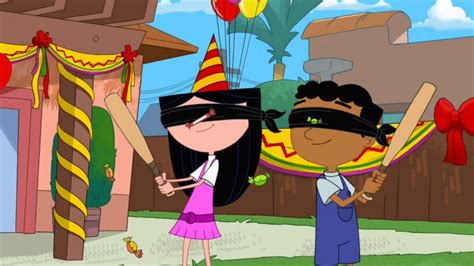 Image Isabella And Baljeet Hitting Pinatas  Phineas And Ferb Wiki Your Guide To Phineas