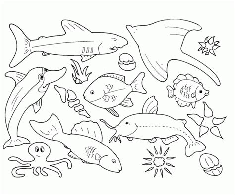 Sea coloring pages to download and print for free
