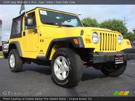 Solar Yellow 2006 Jeep Wrangler X 4x4 Dark Slate Gray Interior