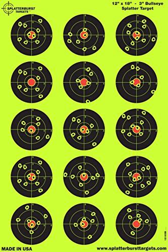 Splatterburst Targets 12 X18 Inch 3 Inch Bullseye Splatter Target