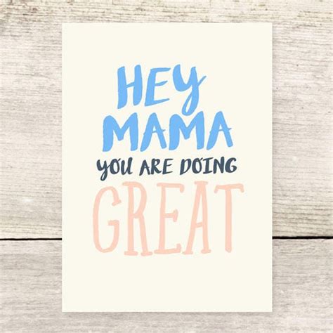 Mama Doing Great New Mom Encouragement Card Mothers Day Etsy