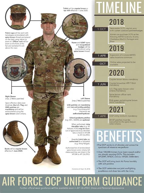 Us Air Force Updates Insignia Guidance For Ocp Uniforms Soldier