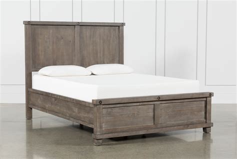 Jaxon Grey King Wood Panel Bed Living Spaces