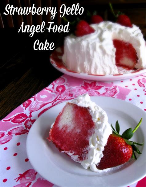 The jello and cool whip makes this angel food cake desserts super. Strawberry Jello Angel Food Cake {A Vintage Recipe From My ...