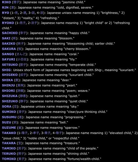 Some Female Japanese Names Japanese Names And Meanings Japanese Last Names Japanese Names