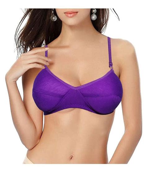 Buy LoveMeNoShy Cotton Push Up Bra Purple Online At Best Prices In