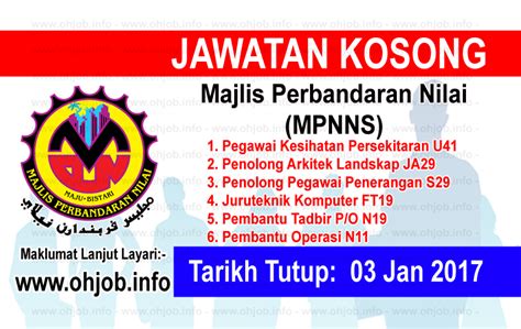 Jobs now available in nilai. Jawatan Kosong Majlis Perbandaran Nilai (MPNNS) (03 ...