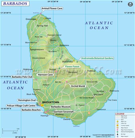 Barbados Map Tanya Go Travel