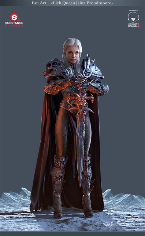 Lich Queen Jaina Proudmoore By Georgepanfilov D Cgsociety Warcraft Art Jaina Proudmoore