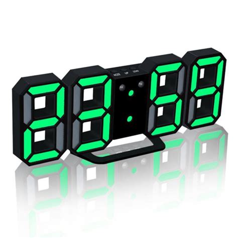 3d Led Digital Clock Glowing Night Mode Brightness Adjustable