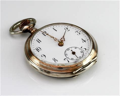 antique ~1900 s remontoir cylindre 6 rubis 800 silver swiss pocket watch runs ebay pocket