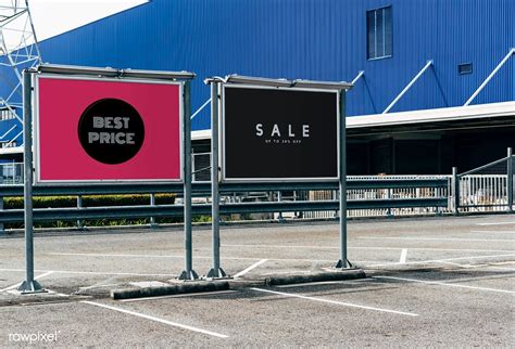 Download Free Psd Image Of Parking Lot With Advertising Boards By Aom