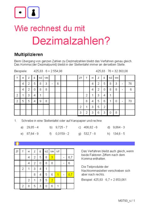 Dabei werden mehr als 100 millionen aufgaben pro jahr gelöst. Multiplikation Arbeitsblätter
