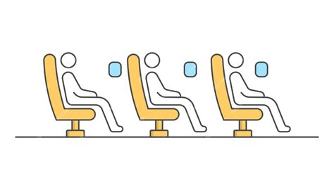 Premium Vector Silhouettes Of People Sitting In The Airplane Cabin Vector Flat Illustration