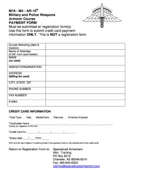 Also, soldiers currently in the army must qualify with their assigned service weapons each year. Weapons Card Form - Fill Online, Printable, Fillable, Blank | pdfFiller