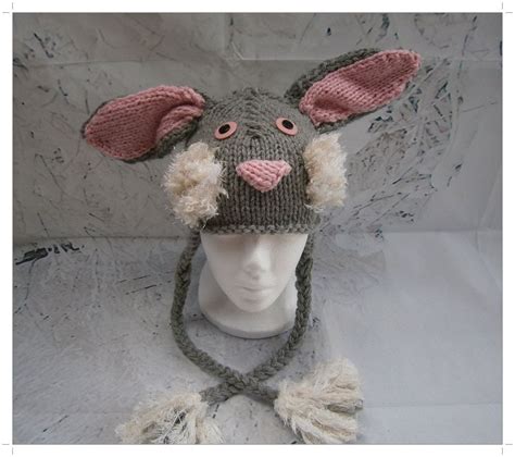 Hand Knitted Rabbit Hat Bunny Hat Knitted Easter Bonnet Child