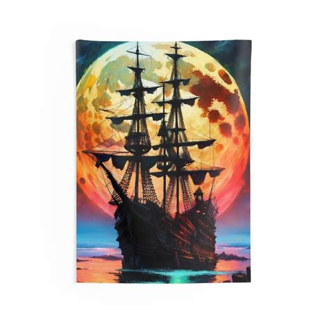 Pirate Ship 7 Indoor Wall Tapestries Etsy