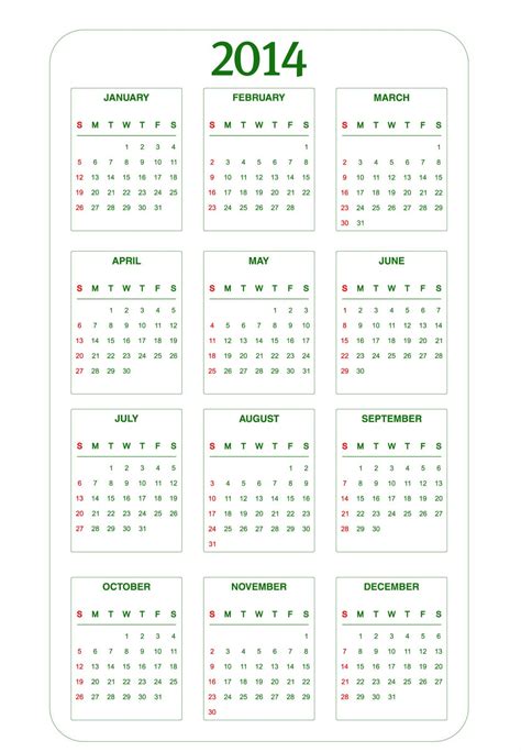 7 Best Images Of 2014 Printable Calendar All Months Monthly Calendar