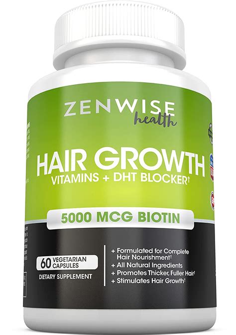 Hair Growth Vitamins Supplement 5000 Mcg Biotin And Dht Blocker Hair Loss Treatment