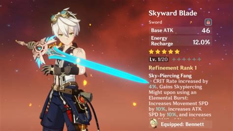 Genshin Impact ‘skyward Blade Guide Where To Get Stats Effects
