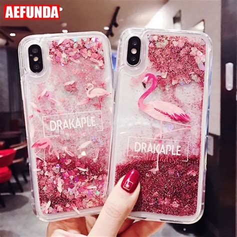 Luxury Bling Glitter Dynamic Liquid Quicksand Phone Case For Iphone X