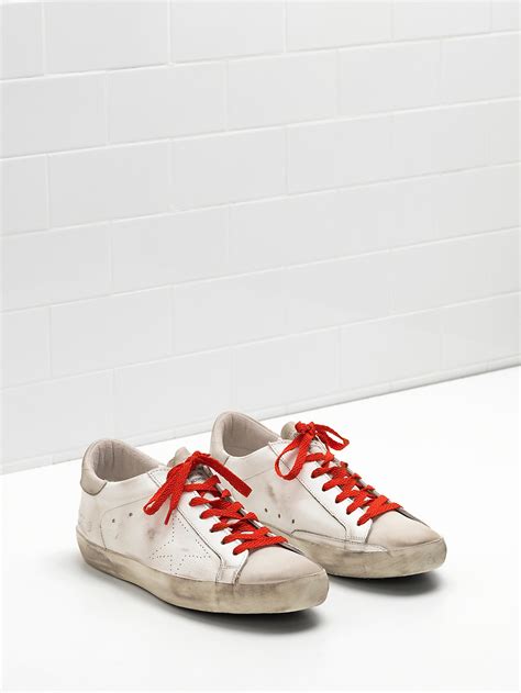 Golden Goose Deluxe Brand Super Star Sneakers In Calf Leather With