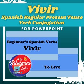 Vivir Spanish Regular Present Tense Verb Conjugation For PowerPoint