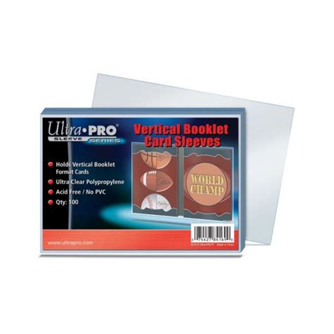 Ultra Pro Sleeve Series Vertical Booklet Card Sleeves Pastime Sports