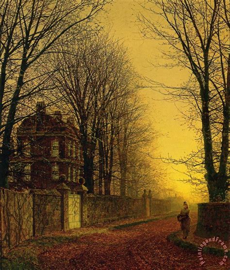 John Atkinson Grimshaw Autumn Gold Painting Autumn Gold Print For Sale