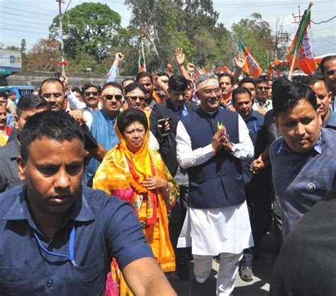 I have working for long in politics. BJP Tehri, Pauri candidates file nominations with fanfare ...