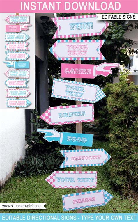 Not only free printable arrow signs, you could also find another pics such as arrow signs to print, free printable sale signs, left arrow sign, arrow sign templates, black arrow sign, parking sign with arrow, directional arrow signs, entrance arrow sign, free printable yard signs, and. Pink Carnival Directional Signs Arrows | Circus or ...