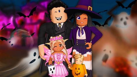 TRICK Or TREATING With The Family Bloxburg Roleplay YouTube