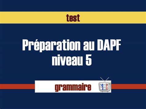 Test De Français Niveau Débutant