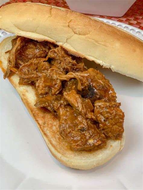 Spread 4 of the slices thickly with the dressing. BBQ Beef Sandwiches - Hot Rod's Recipes