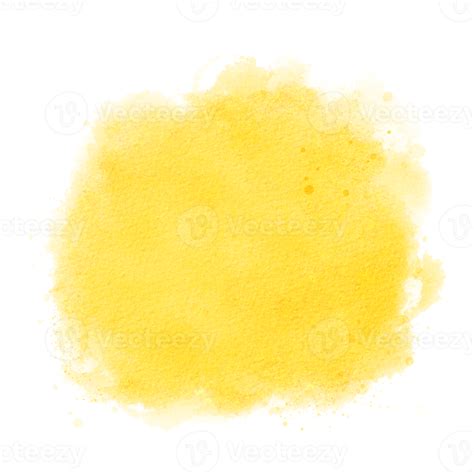 Bright Yellow Splash Watercolor Paint 9665662 Png