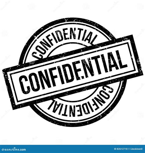 Confidential Rubber Stamp Stock Vector Illustration Of Paperwork